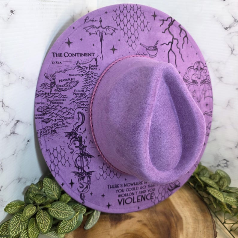 Fourth Wing dragon-rider design Wide Brim Hat styled in use, a romantasy reader bookish gift.