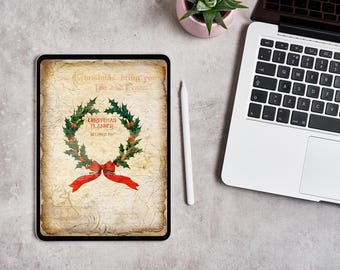 Junk Style Christmas Planner Printable, Holiday Organizer (Digital Download)