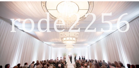White Voile Fabric by the metre 150cm and 300cm Wedding Event Ceiling Drapes 
