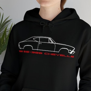 67 SS-396 Chevelle Coupe Hoodie Sweatshirt, 1967 SS 396 Chevelle Muscle Car Hooded Sweatshirt, Chevelle Lover Gift