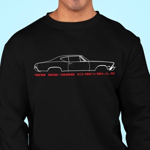 68 SS-396 Chevelle Coupe Muscle Car Sweatshirt, Chevelle Lover Shirt, 1968 Chevelle Gift, Chevelle Crewneck Sweatshirt