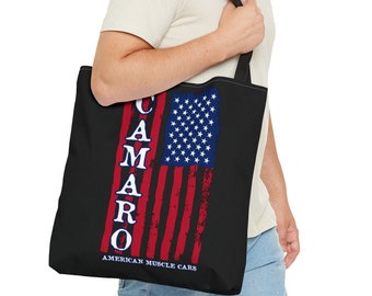 Camaro Tragetasche, Camaro Liebhaber Geschenk, Camaro und amerikanische Flagge Tasche, Camaro Muscle Car Bag