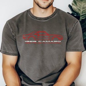 1968 Camaro T-shirt, Comfort Colors Garment Dyed Shirt, 68 Chevy Camaro Coupe Tee, Camaro Lover Gift