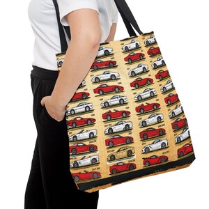Corvette Tote Bag, Corvette Lover Tote, Corvette Flag Art Bag