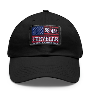 Chevelle SS-454 Flag Ball Cap, Chevelle Hat, Chevelle Lover, Chevelle Dad Hat, Classic American Muscle Car Cap, White or Black