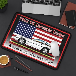 C4 1988 Corvette Coupe Desk Mat or Large Mouse Pad, 12 x18