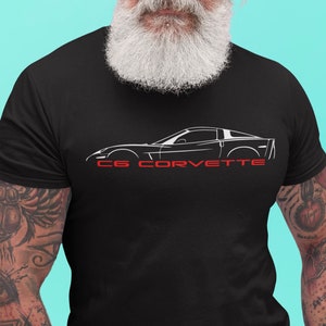 C6 Corvette T Shirt, Corvette Profile Shirt, Corvette Lover Tee, Profilo di C6 Generation Corvette, Corvette Lover Gift