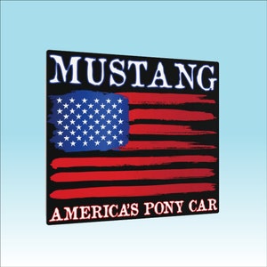 Mustang Lover Metal Art Sign, Ford Mustang America&#39;s Pony Car Wall Art, Mustang Gift, 22 x16