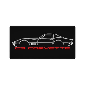 C3 Corvette Lover Desk Mat, C3 Corvette Gift, 31.5 x 15.5