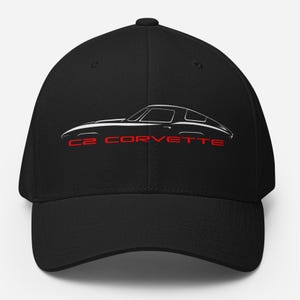 Casquette C2 Corvette Coupe Lover, cadeau Corvette, sergé Flex Fit, casquette papa Corvette C2 classique, 2 tailles