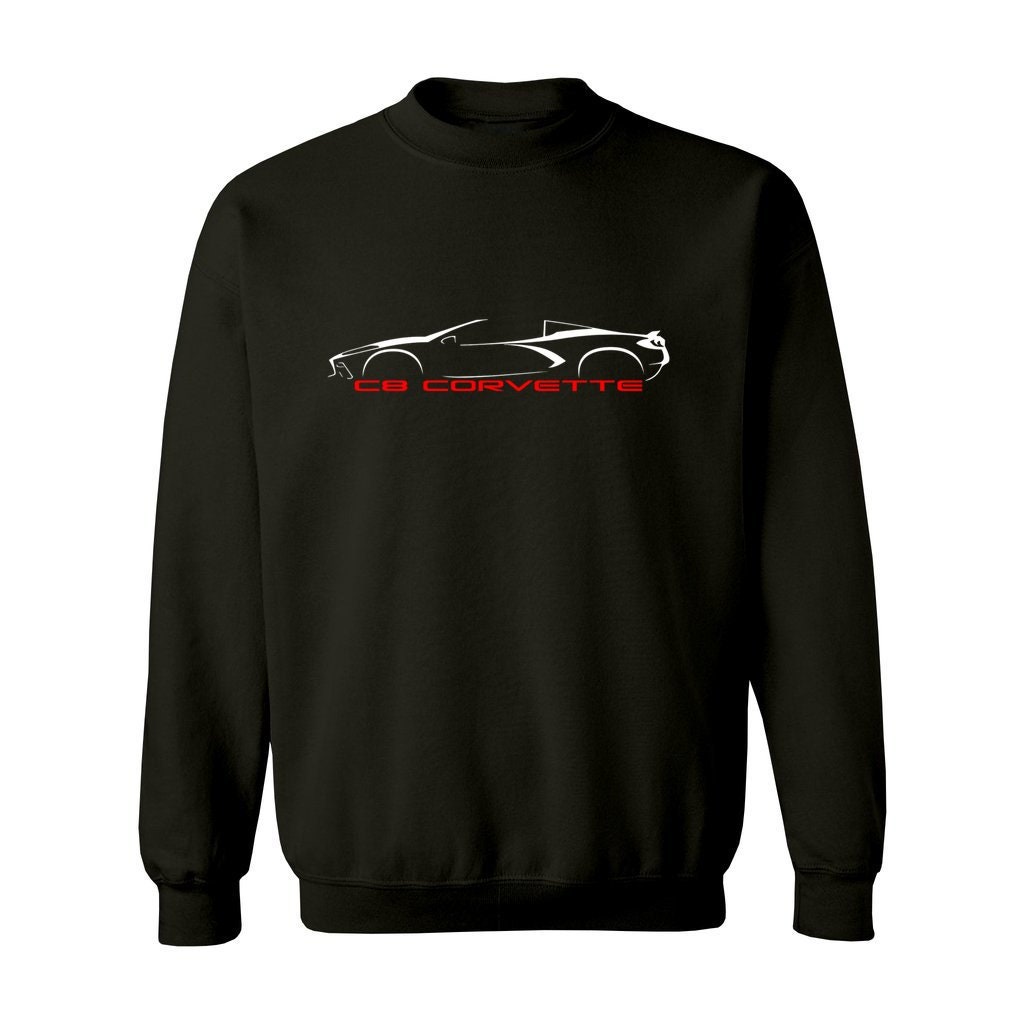 C8 Corvette Hooded Sweatshirt - Officially Licensed Apparel With Embroidered Logo