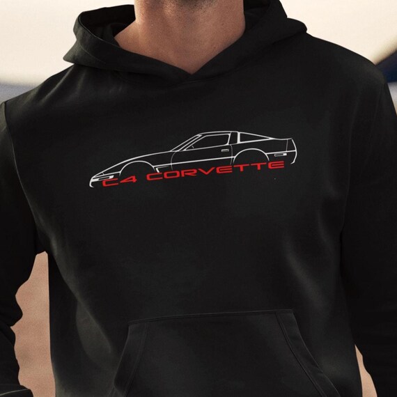 C4 Corvette Lover Hoodie, C4 Corvette Hooded Sweatshirt, Corvette