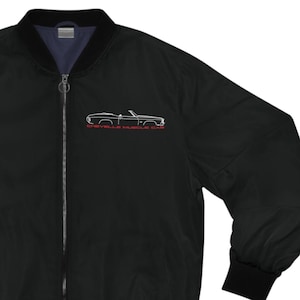 Chevelle Lover Bomber Jacket, Chevelle Muscle Car Convertible Gift, 71 -72 Chevelle Bomber Jacket, Graphic on Front and Back