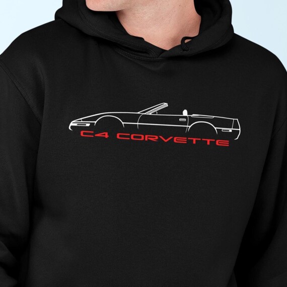 C4 Corvette Lover Hoodie, C4 Corvette Hooded Sweatshirt, C4