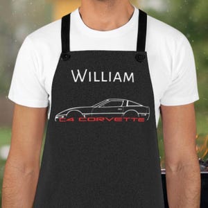 Personalized C4 Corvette Lover Apron, Dad C4 Corvette Coupe Lover Apron, C4 Corvette Gift,