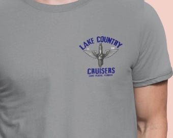 Lake Country Cruisers FL Club T Shirt, LCC Spark Plug Shirt in 3 Colors, S to 5XL, Front and Back Graphic