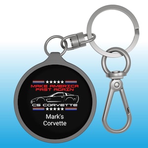 C5 Corvette Lover Key Ring, Make America Fast Again Key Holder, C5 Coupe Owner Gift, Keyring Tag for C5 Owners