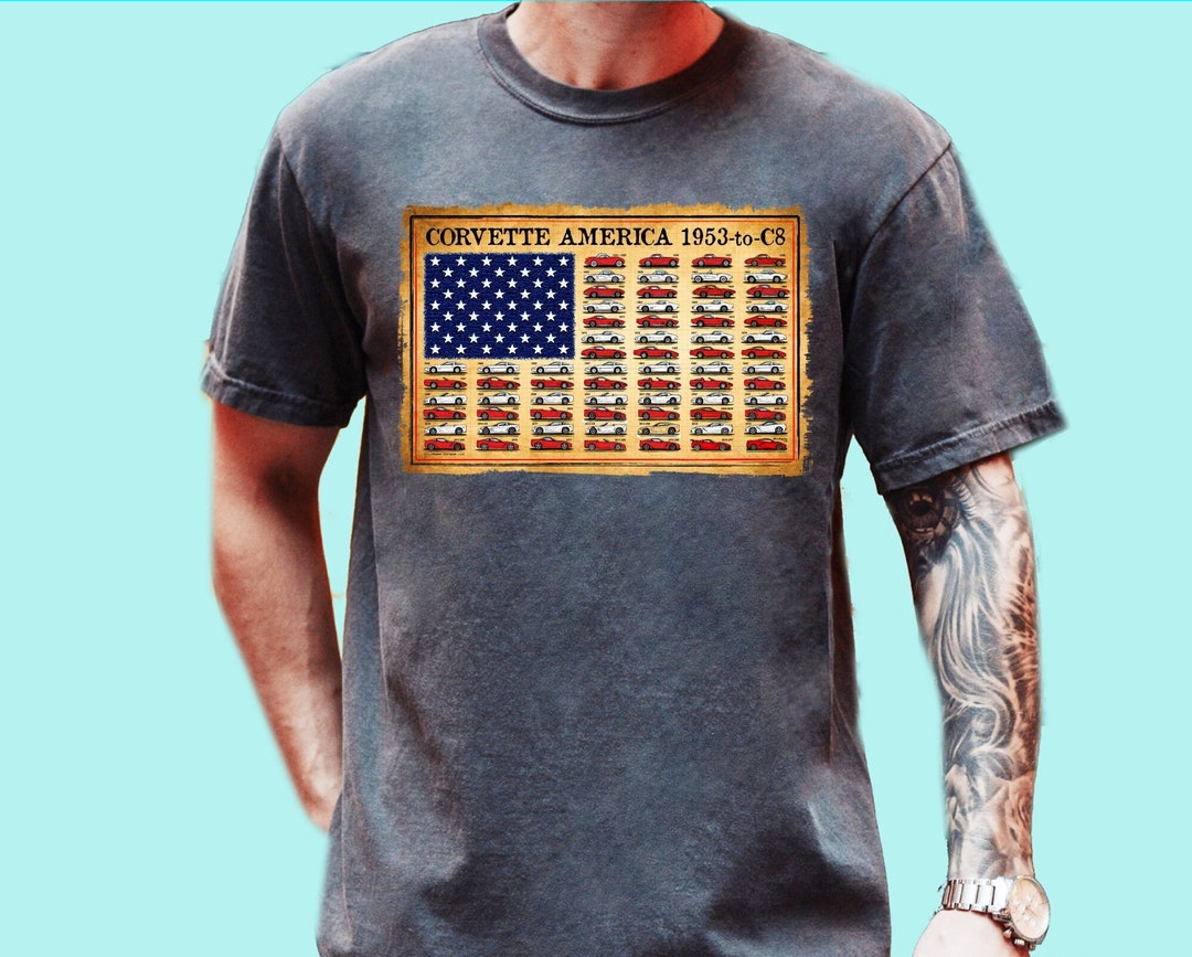 C8 ZR1 Corvette Flag T-Shirt & Cap Bundle