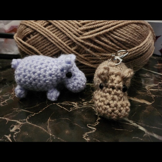 Plush store hippo keychain