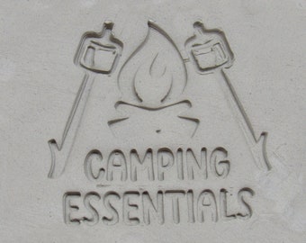 Mug Clay Stamp | Camping Essentials | Pottery stamp | handbuild pottery