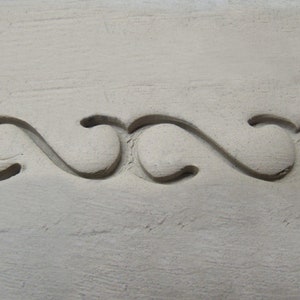 Simple Large Swirl Border stamp for handbuild pottery