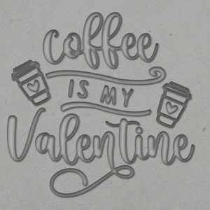 Coffee is my Valentine Mug Clay Stamp for handbuild pottery