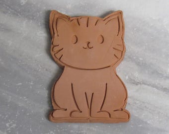 Brown Sugar Saver Cute Cat Terracotta Clay Handcrafted in USA