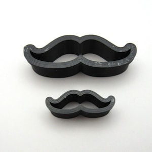 Mustache Shaped Pendant with bonus Mustache Earring stamp - Shaped Pendant stamp cutter