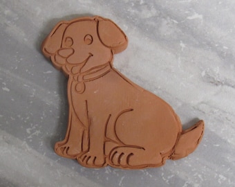 Brown Sugar Saver Puppy Dog Terracotta Clay Handcrafted