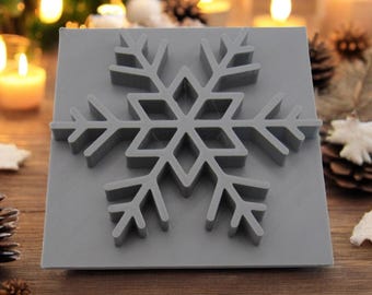 Schneeflocken Becher Stempel aus Ton für handgetöpferte Keramik V1