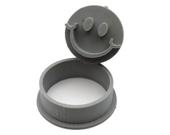 Smiling Face 2 -  Clay Stamp - round pendant pottery stamp with cutter