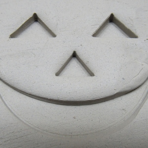 Halloween Clay Stamp with Happy Pumpkin Face | Pottery Mug Stamp for slab pottery