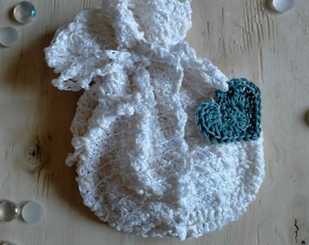 Mini bag handmade crochet with white yarn - Mini bag - Clutch - Handbag