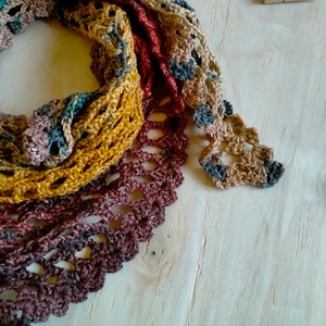 Baktus scarf made in crochet cotton Shawl Scarf Shawl Stole Women's accessory image 3