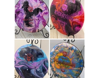 Nuovo set Discmania (confezione) di 4 dischi Mystery Disc Golf tinti in modo personalizzato