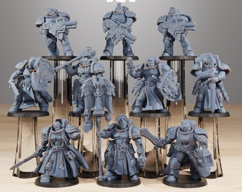 Socratis - Knights Honoured , mechanized infantry, post apocalyptic empire, usable for tabletop wargame.