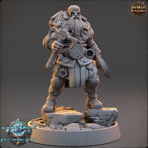 Vikingos - Haldor Skullsplitter - The Wintershadows of Frostfang Hold, miniaturas del amanecer, para Wargames, Pathfinder, Dungeons & Dragons