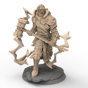 Humans - Thuridan, Tempest Cleric, for Wargames, Pathfinder, Dungeons & Dragons and other TTRPG.