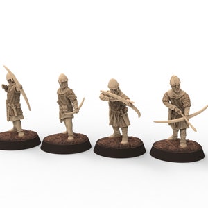 Medieval - Armored Archers, 11th century, Medieval soldiers, 28mm Historical Wargame, Saga... Medbury miniatures