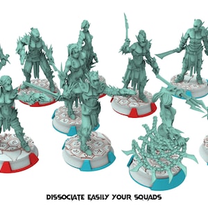Lot of 25, 28, 30, 32, 40, 50, 60, 64mm base squad marker circles usable for One Page Rule, saga, age of sigmar, confrontation, wargame...
