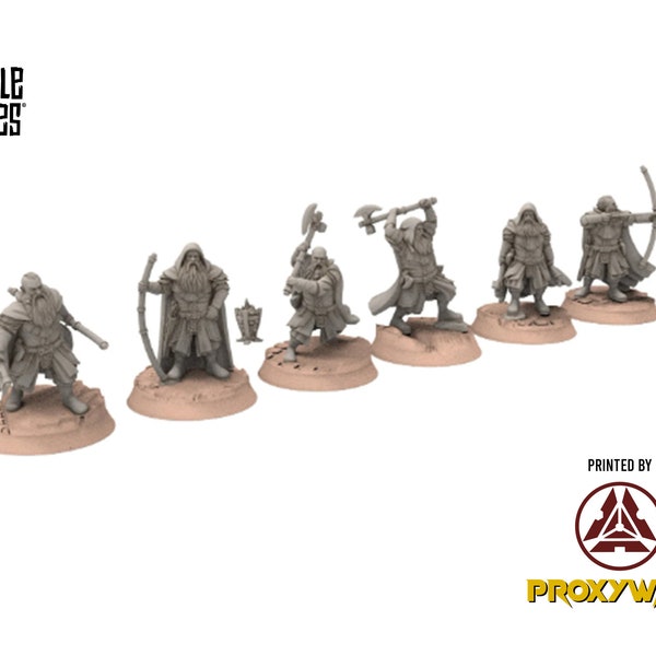 Dwarves - Kalak Explorers, The Dwarfs of The Mountains, for Lotr, davale games miniatures