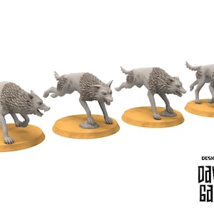 Orcs horde - Savage Warg wolves, Orc warriors warband, Middle rings miniatures pour wargame D&D, SDA...