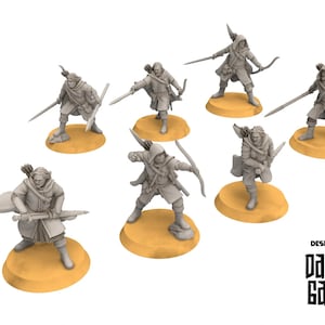Ornor - x7 North rangers on foot - Protectors of the Shire - Davale miniatures