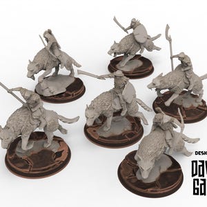 Orc horde - Orc Warg Rider - Davale miniatures