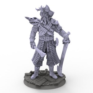 Creatures - Cursed Captain Pirate, The Eternal Storm, for Wargames, Pathfinder, Dungeons & Dragons and other TTRPG.