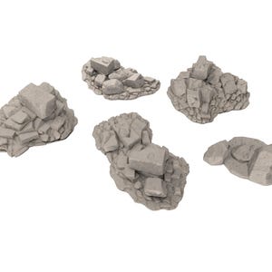 Medieval Town scenery building - Scatter Ruins - PLA for Oldworld, Dungeon & Dragons, Frostgrave, Fantasy battle skirmish wargame