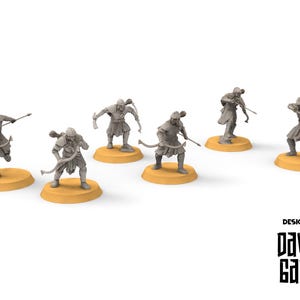 Orc horde - Super orcs spearmen, Orc warriors warband, Middle rings miniatures pour wargame D&D, SDA...