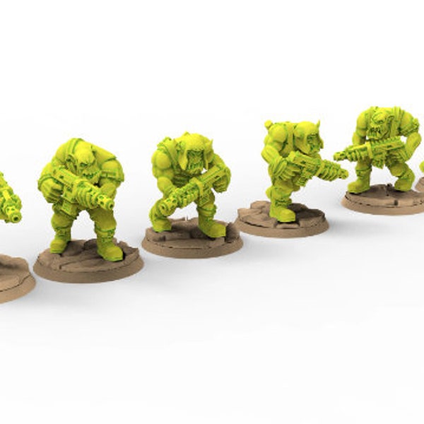 Green Skin - Orc Marauders Shooter Monopose Pack