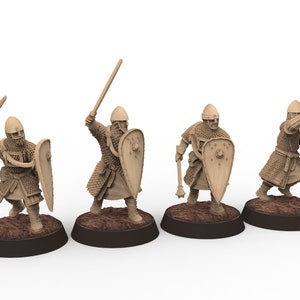 Medieval - Norman knights V2, 11th century, Norman dynasty, Medieval soldiers, 28mm Historical Wargame, Saga... Medbury miniatures