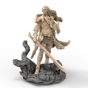 Humans - Nisara, Elf Knight, for Wargames, Pathfinder, Dungeons & Dragons and other TTRPG.